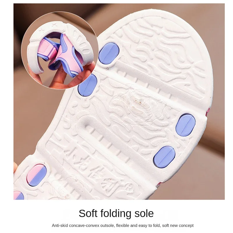 Sandalias infantiles antideslizantes de suela blanda con dibujos - imagen 2