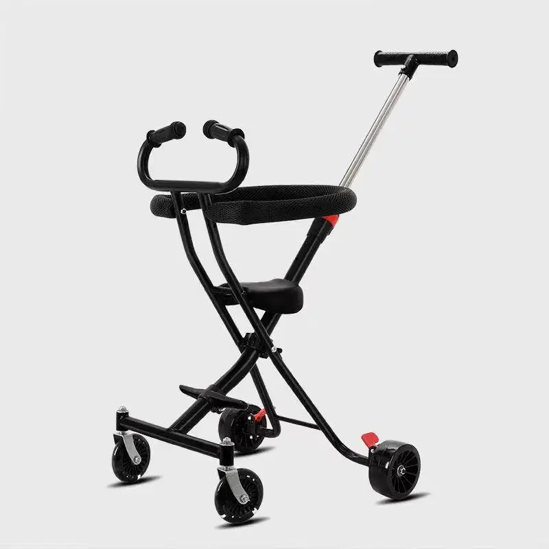 Andador plegable bidireccional con cochecito ligero regulable