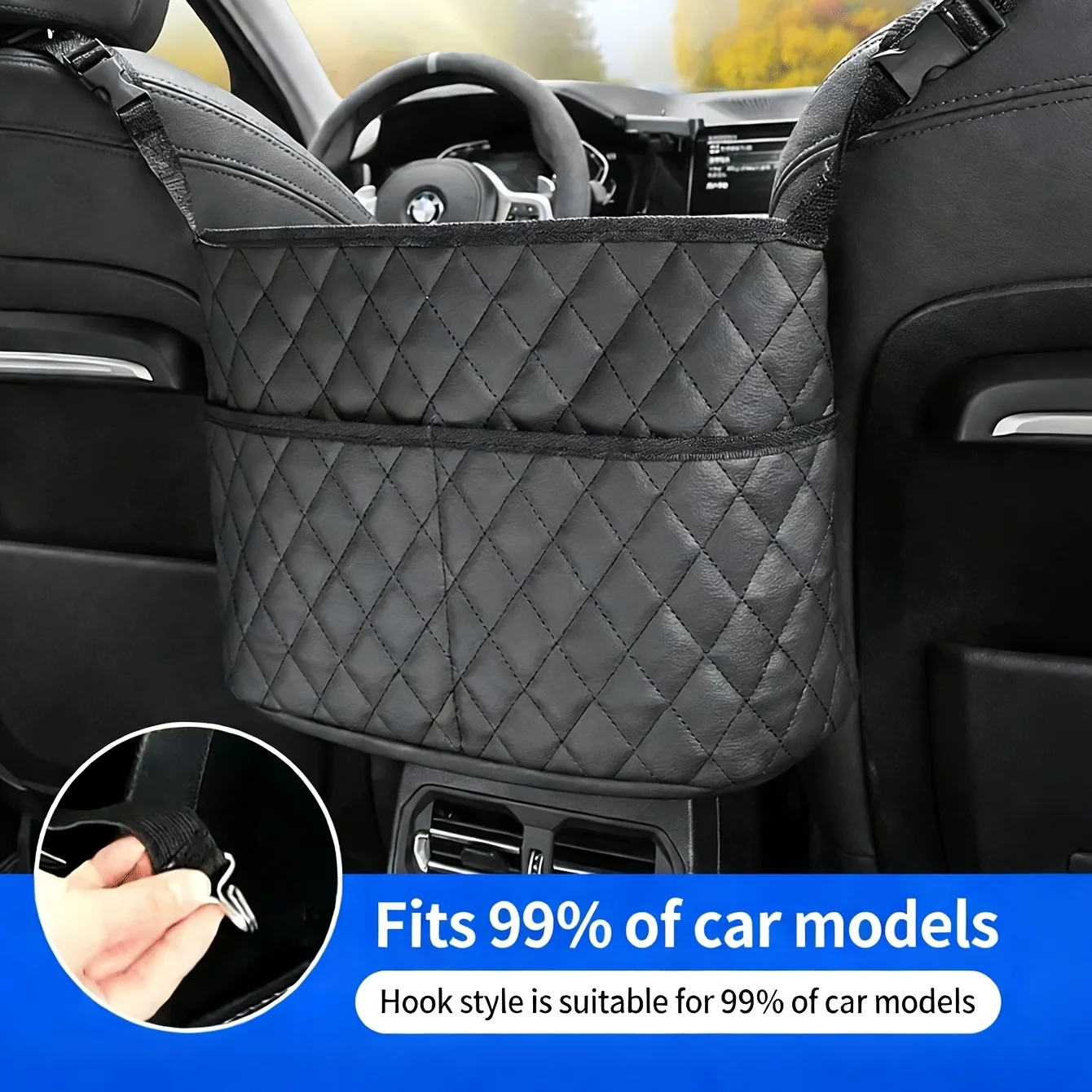 Organizador colgante para coche entre asientos con porta aperitivos - imagen 4