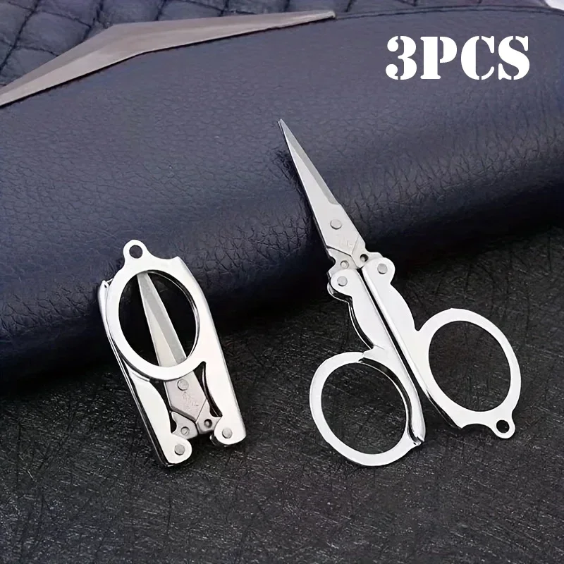 Tijeras de bolsillo plegables acero inoxidable para viajes - imagen 2