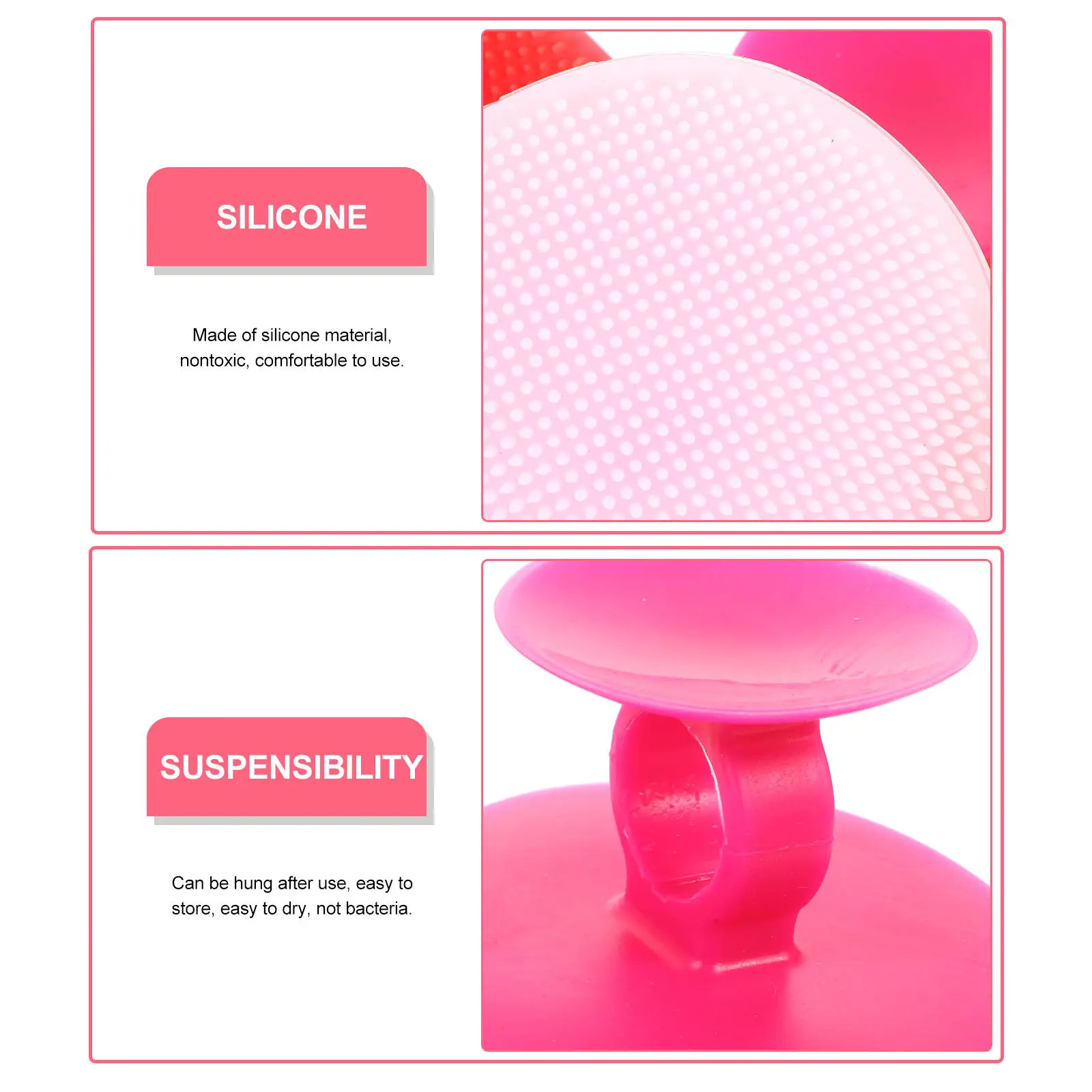 Cepillo de silicona multifunción con forma de corazón para bebé