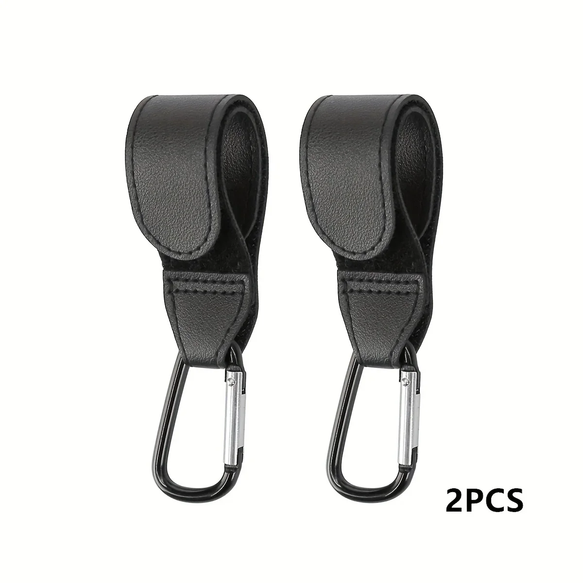 Ganchos ajustables para cochecito en piel PU – accesorios viaje niño - imagen 4