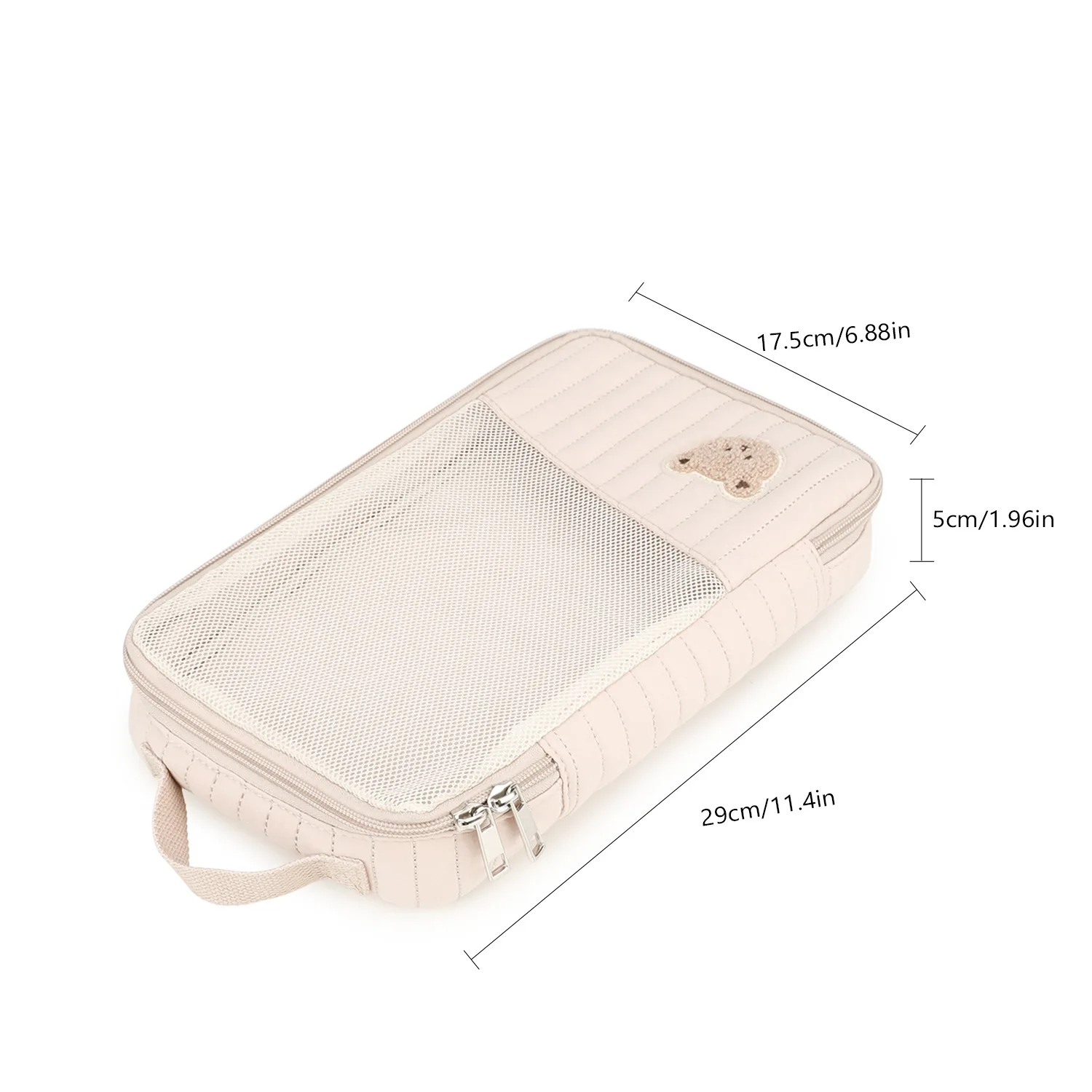 Bolsa de pañales de algodón para bebé – Organizador de viaje portátil - imagen 4