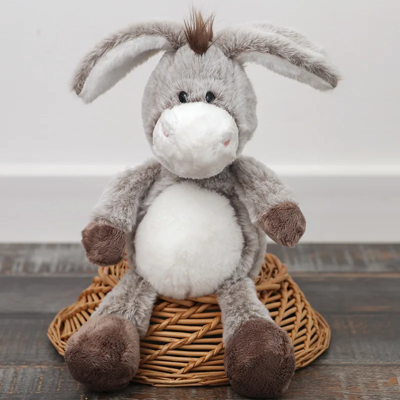 Peluche burro de orejas grandes suave, tipo almohada infantil - imagen 2