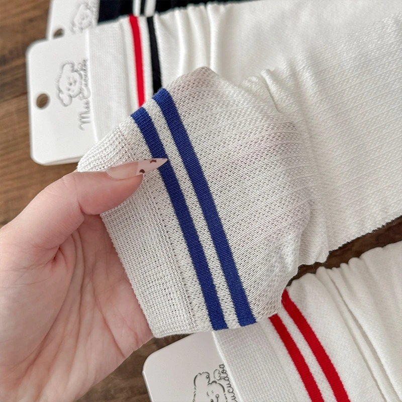 Calcetines de media pierna en algodón a rayas para uniforme escolar - imagen 4