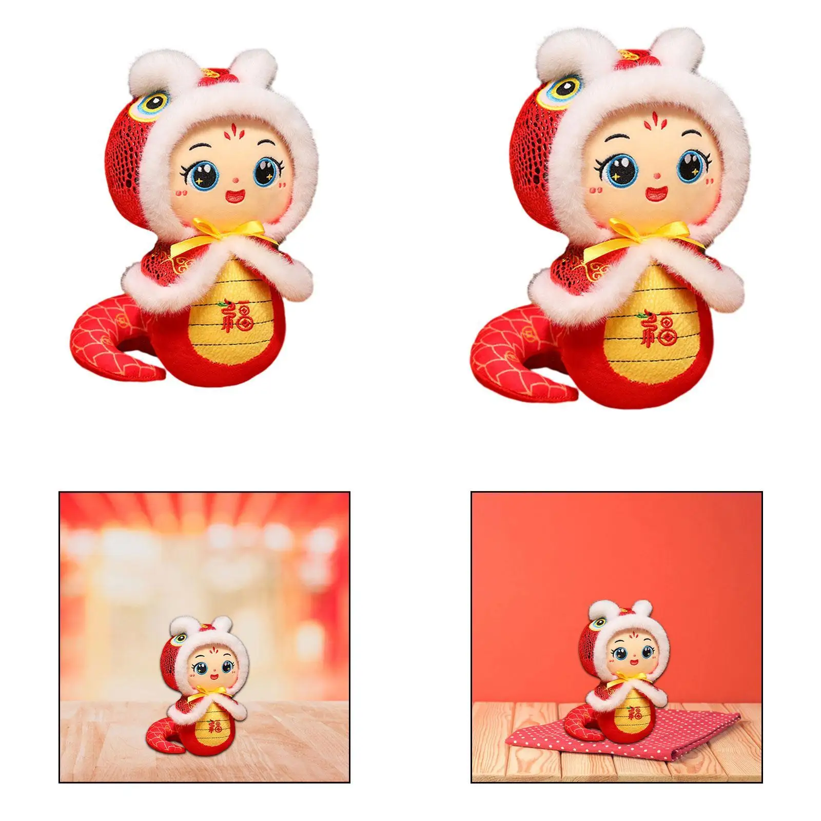 Peluche de serpiente suave decorativo para Año Nuevo Lunar - imagen 3