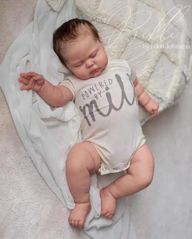 Kit de muñeca reborn bebé dormido realista con piel 3D - imagen 5