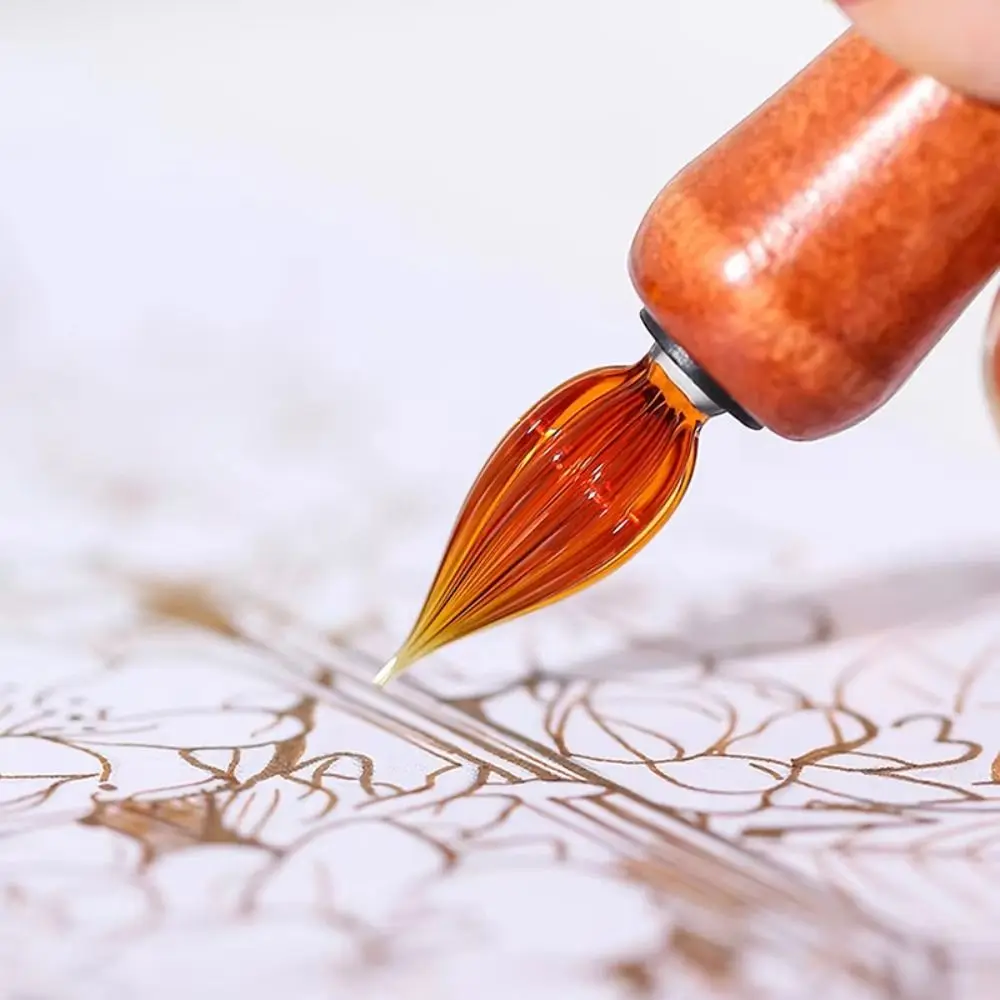 Soporte de madera para plumas de caligrafía, recipientes de tinta - imagen 2