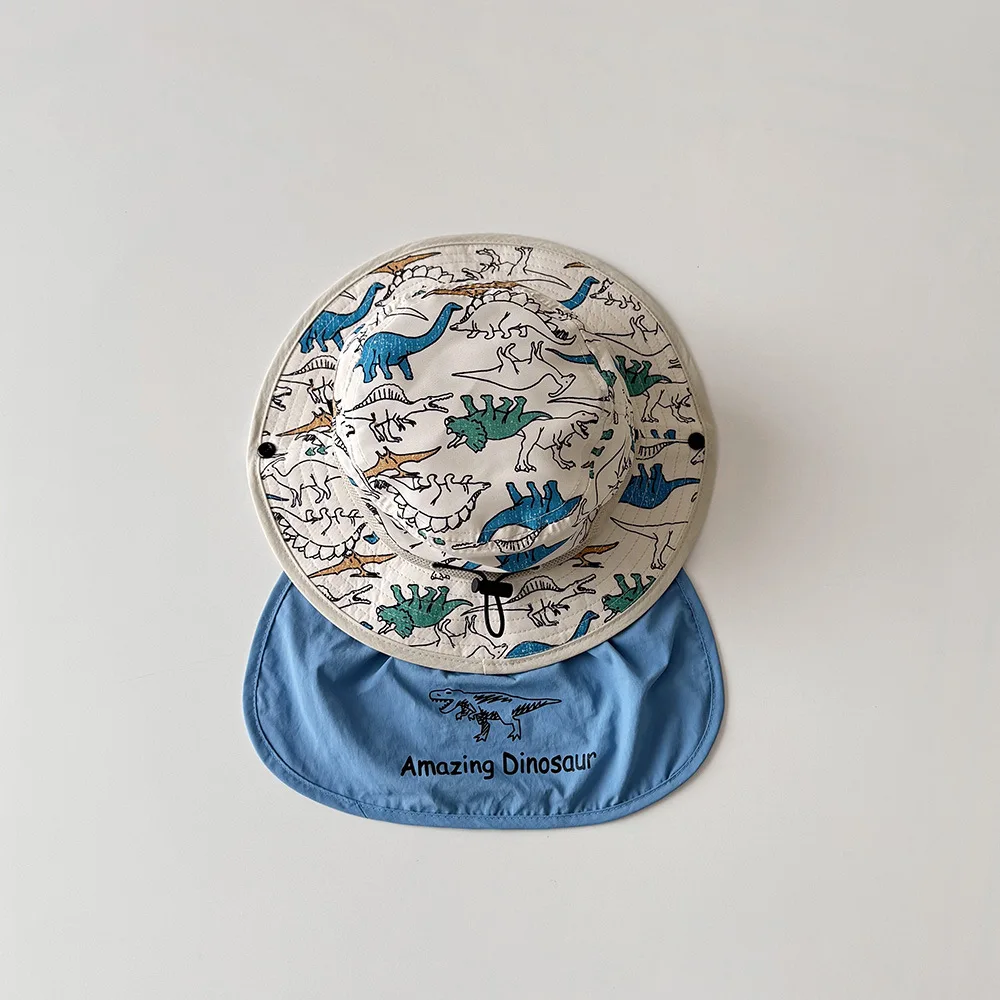 Sombrero pescador infantil de verano con dinosaurios animados - imagen 5