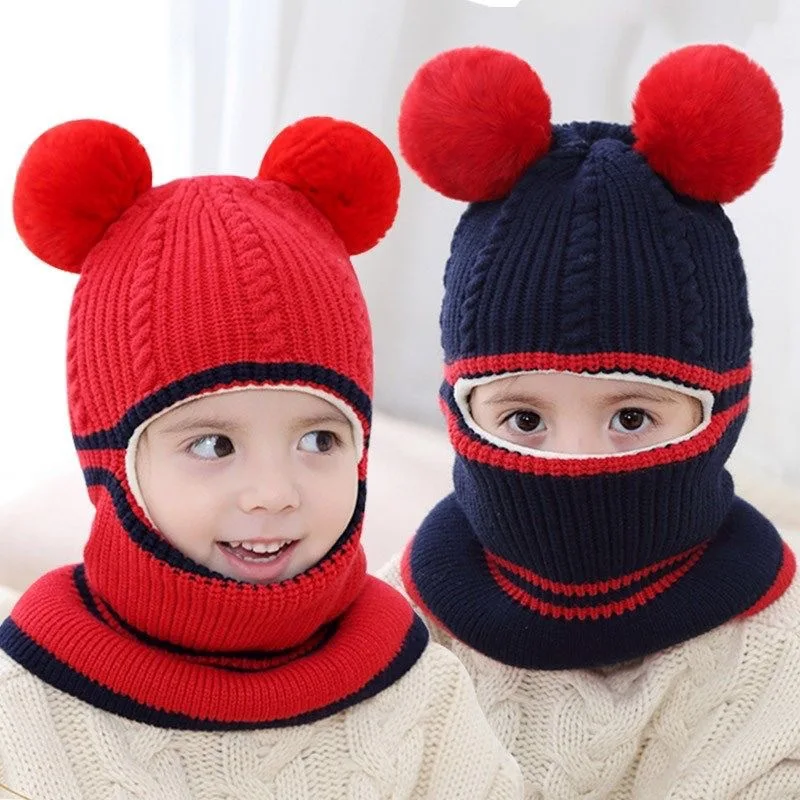 Gorro infantil de terciopelo con dibujos animados para invierno - imagen 3