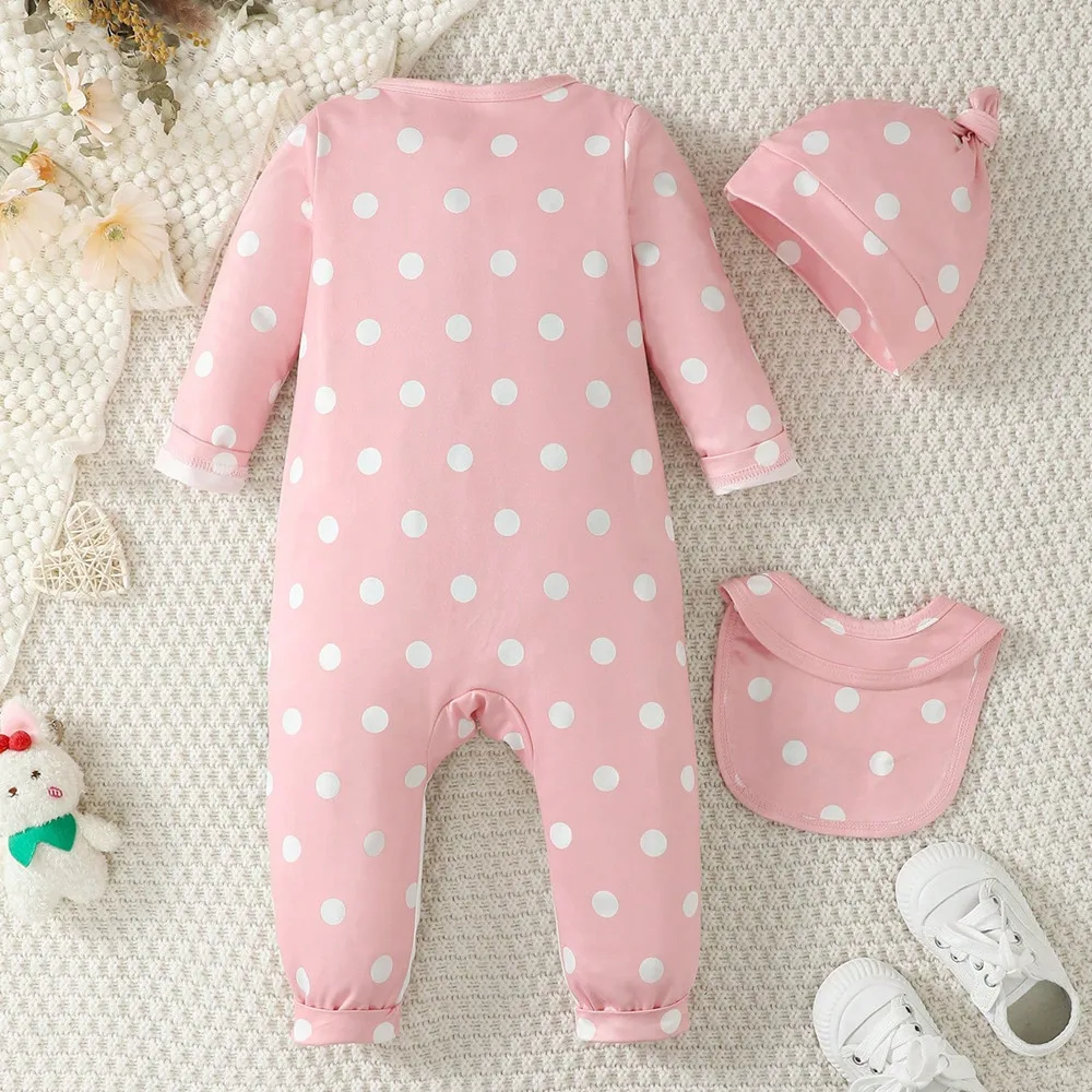 Conjunto pelele niña recién nacida con estampado de dibujos - imagen 2