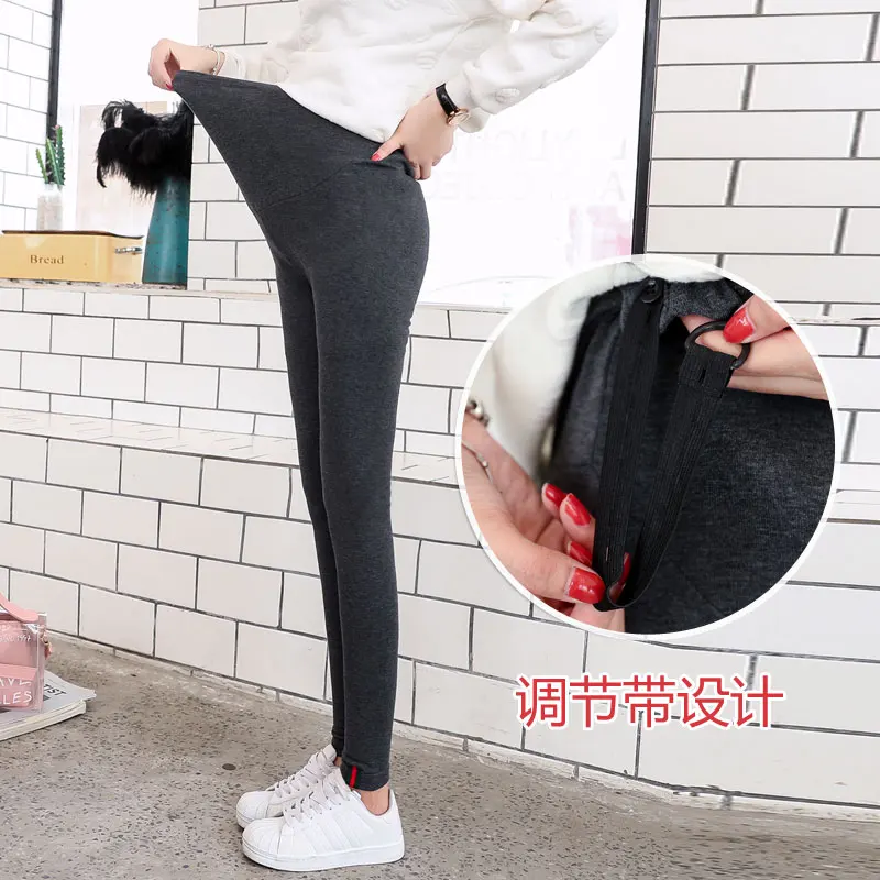 Leggings de maternidad de algodón otoñal con cintura elástica - imagen 4