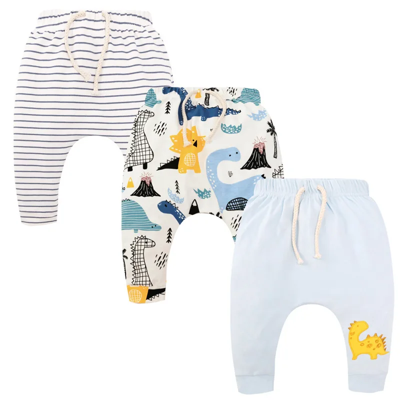 Pack 3 pantalones de algodón con estampado dinosaurio para niños 1-3 años - imagen 5
