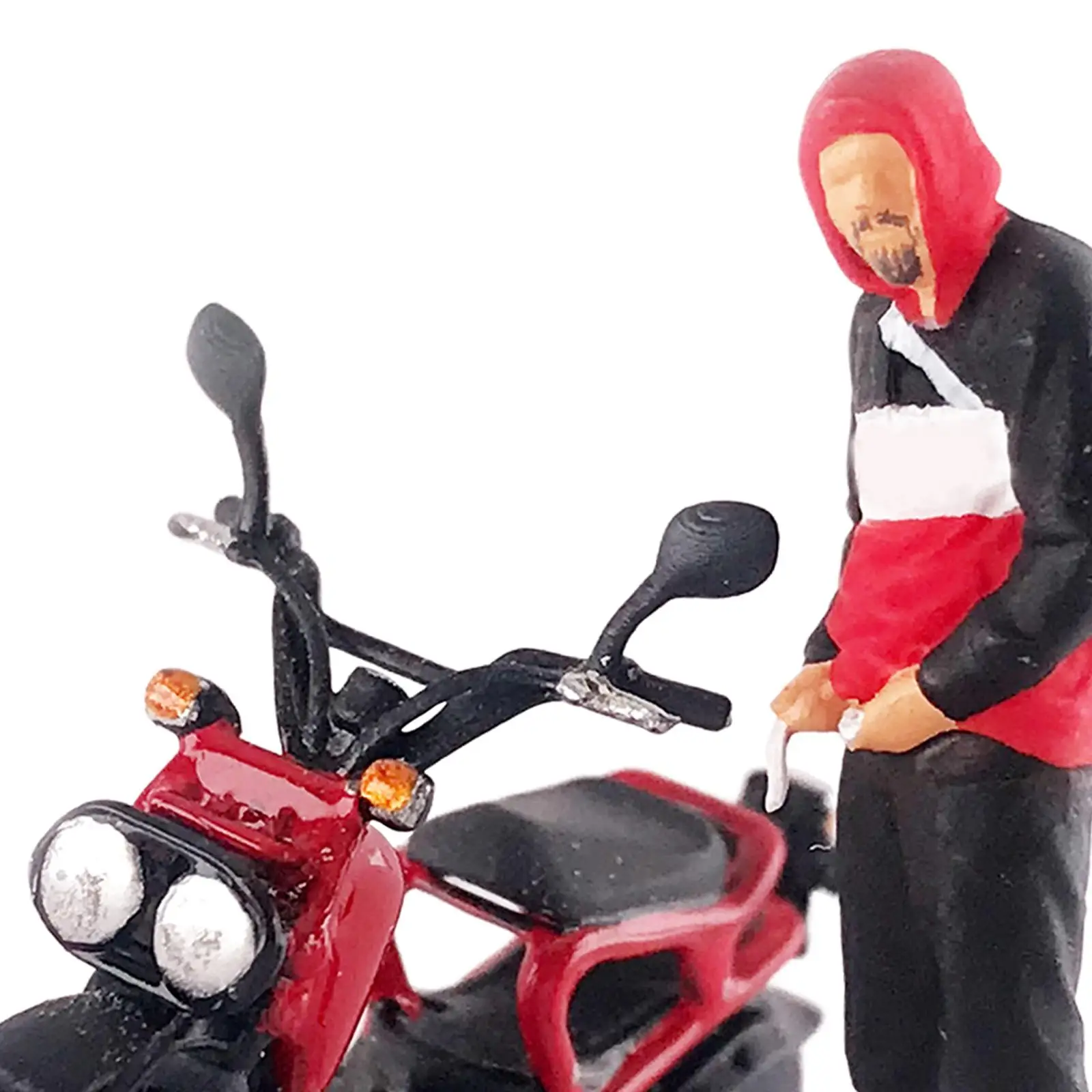 Figura decorativa de resina para escritorio con aspecto motero - imagen 3