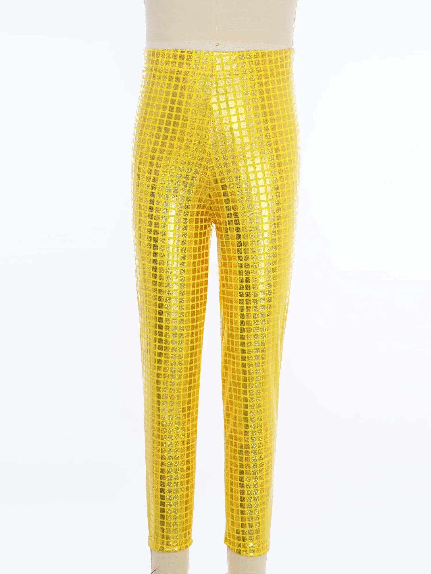 Pantalones de baile jazz brillantes para niñas en malla metálica - imagen 3