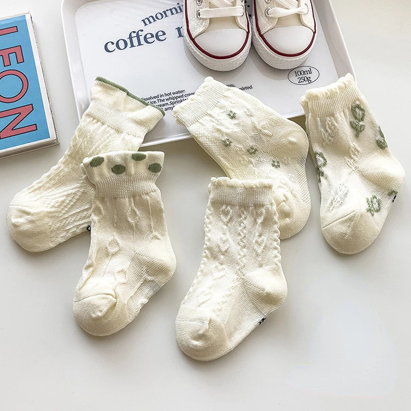 Calcetines transpirables de malla y algodón para bebés y niños - imagen 2