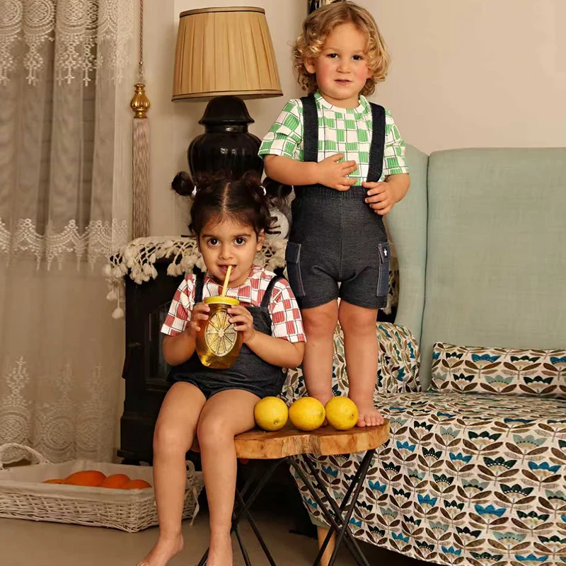 Conjunto de verano para niños con camiseta vaquera y leggings - imagen 5