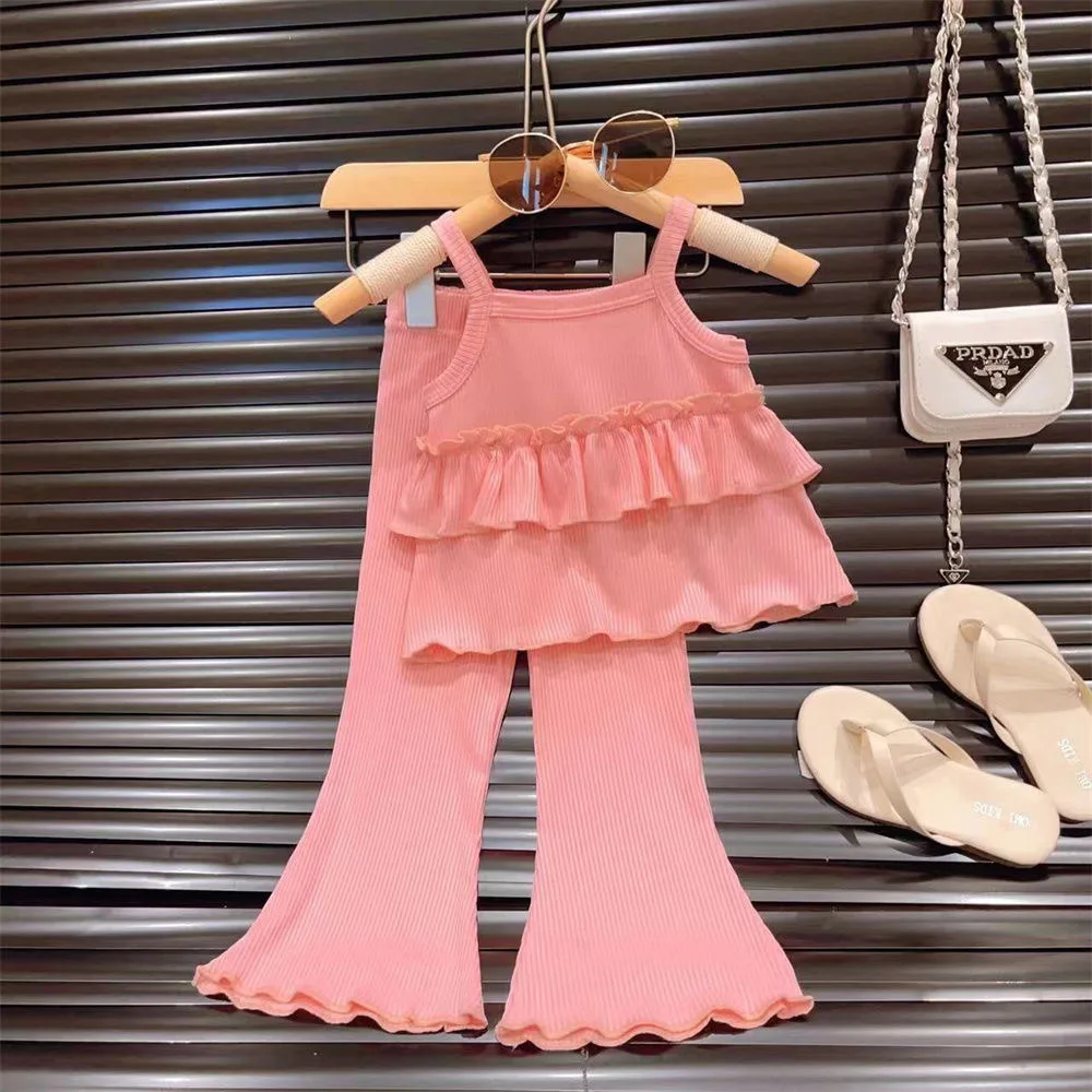 Conjunto de tirantes verano para niña con pantalón capri seda helada - imagen 2