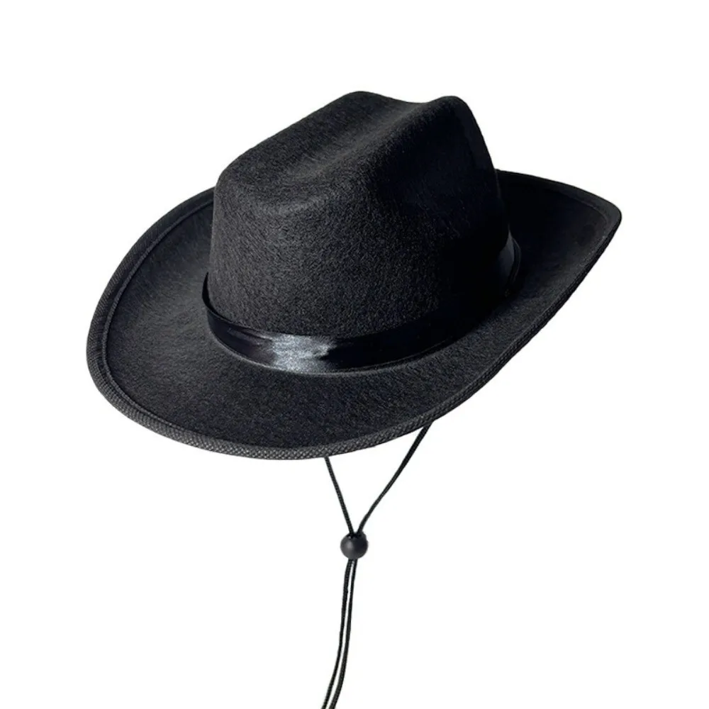 Sombrero de vaquera para niños con cuerda a prueba de viento
