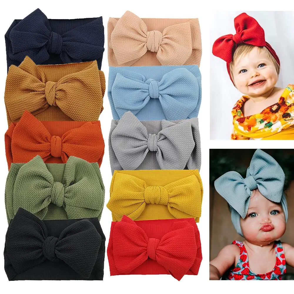 Diademas con lazo y flores para bebé – Set accesorios de pelo - imagen 5