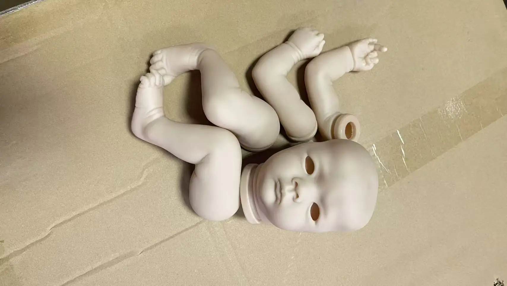 Kit de muñeca Reborn Jule sin terminar, con cuerpo y ojos textiles - imagen 5