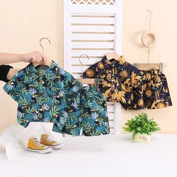 Conjunto de verano para bebé con camisa y pantalón corto estampado