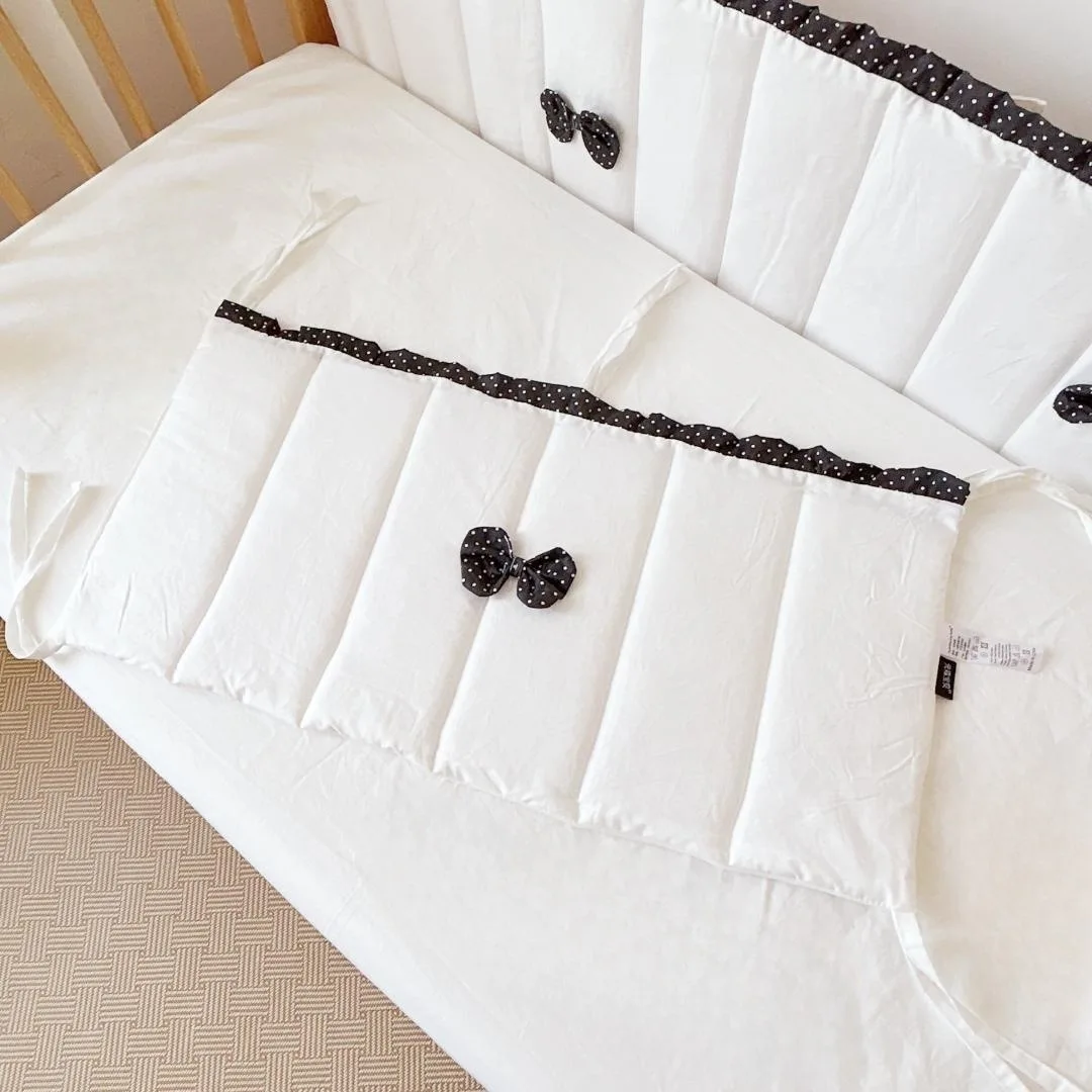Juego de cama bebé con protector de cuna de algodón estilo coreano - imagen 4