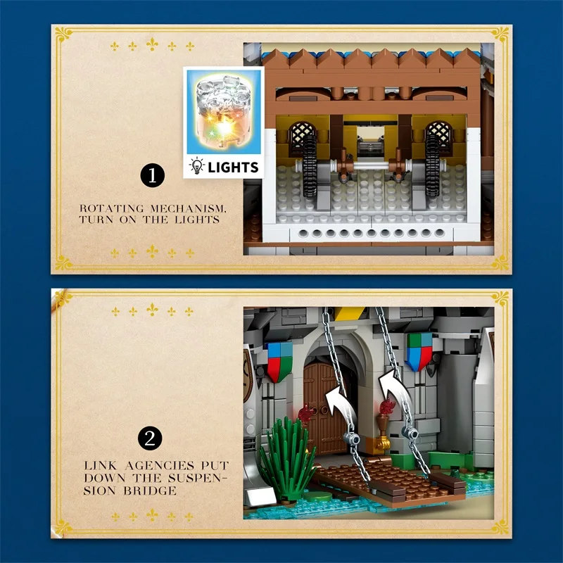 Bloques de construcción de castillo medieval estilo europeo MOC - imagen 3