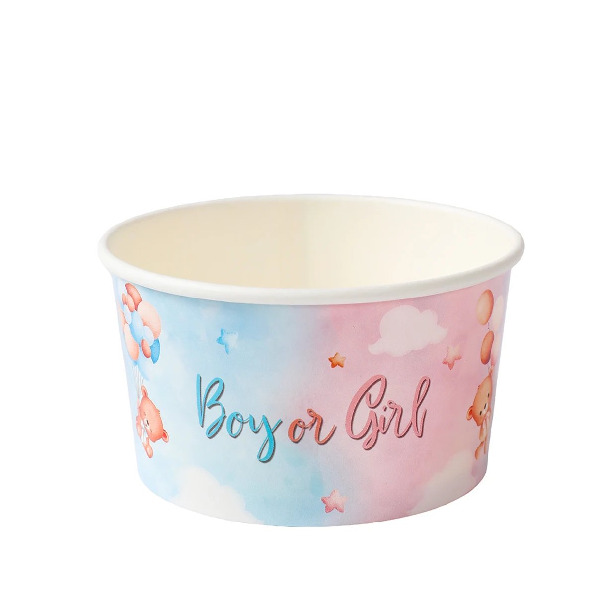 Cuencos de papel barco para palomitas – rosa y azul
