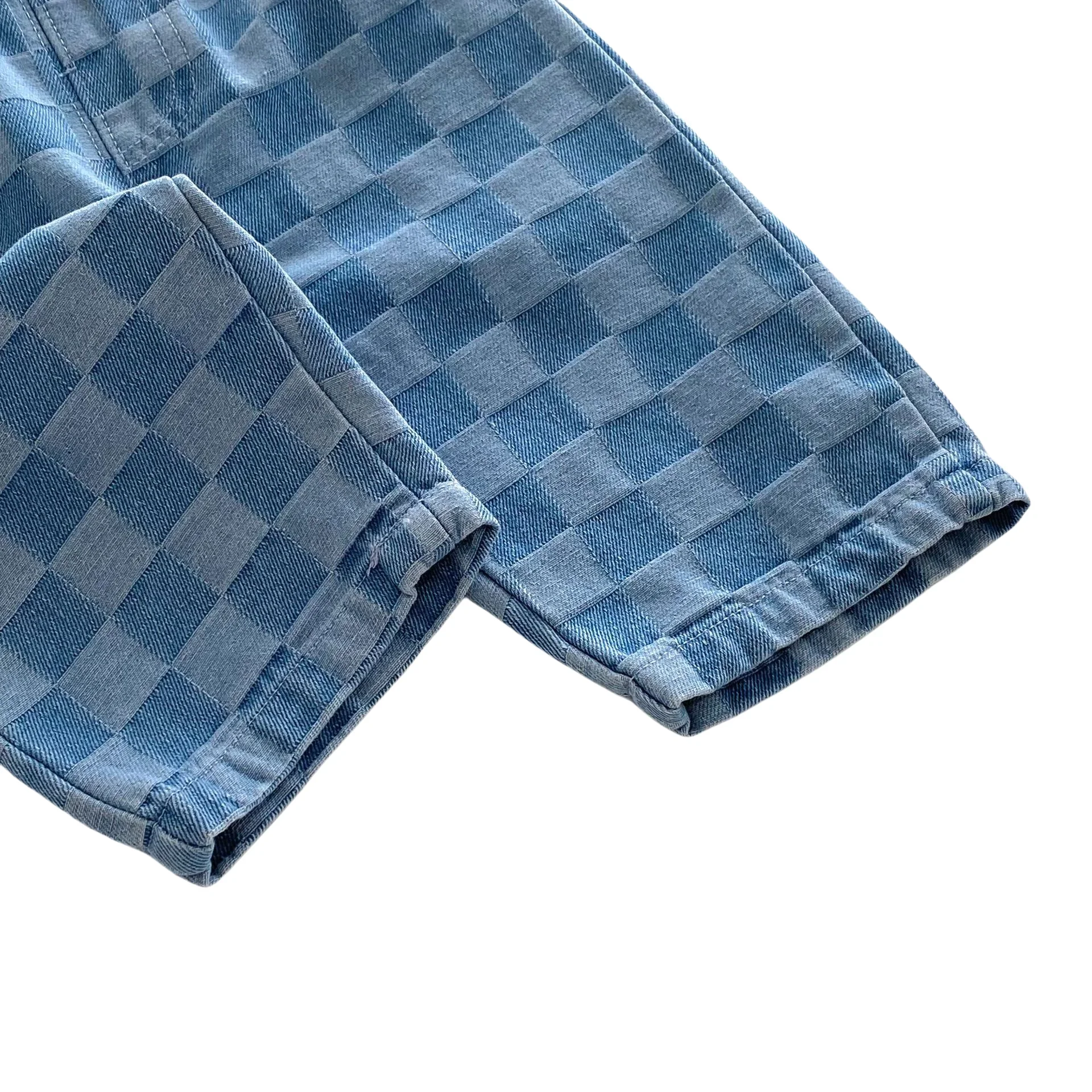 Vaqueros de cuadros de mezclilla suave para niños 0 a 5 años de moda - imagen 4