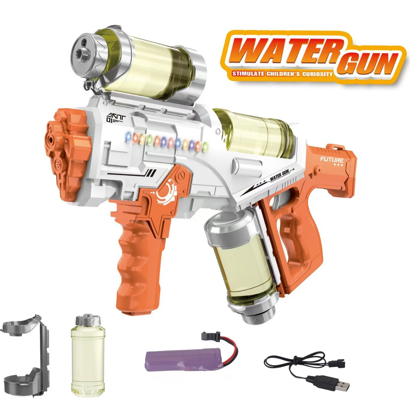 Pistola de agua eléctrica lista para juegos