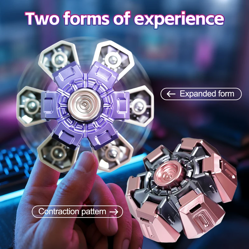 Spinner antiestrés de dedo EDC creativo – Juguete relajante adultos - imagen 5