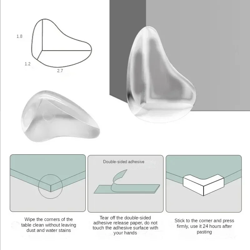 Protectores de esquinas en silicona para mesa antigolpes - imagen 3