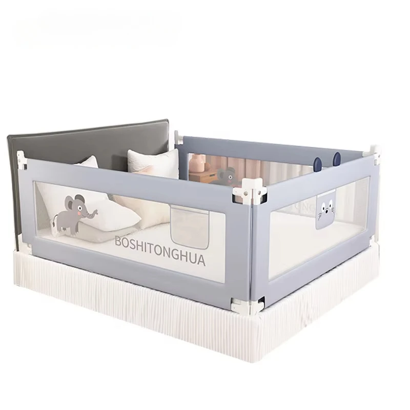 Barrera de seguridad infantil para cama – Ajustable con rieles - imagen 3