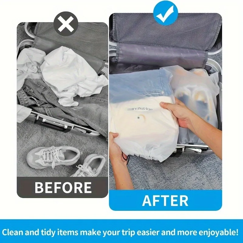 Organizador para zapatos de viaje con bolsas plegables y cordón - imagen 4