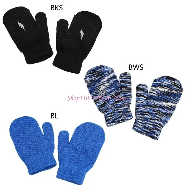 Guantes sin dedos de punto para bebé: cálidos para el invierno - imagen 4