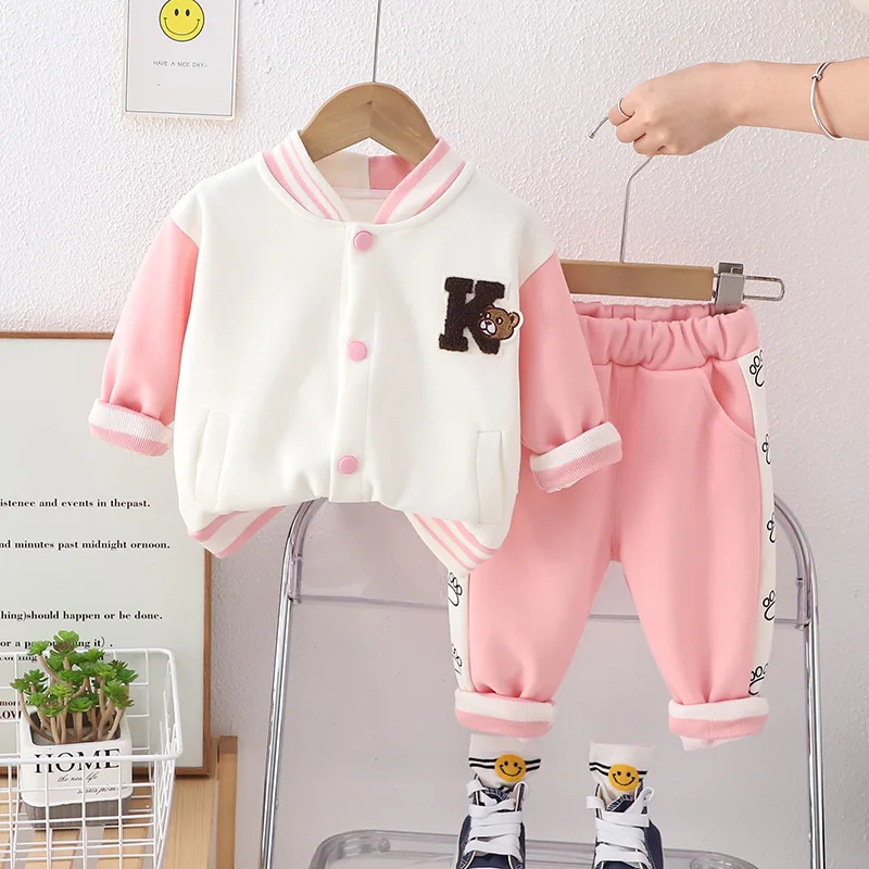 Conjunto béisbol infantil con letras, manga larga y estilo deportivo - imagen 3