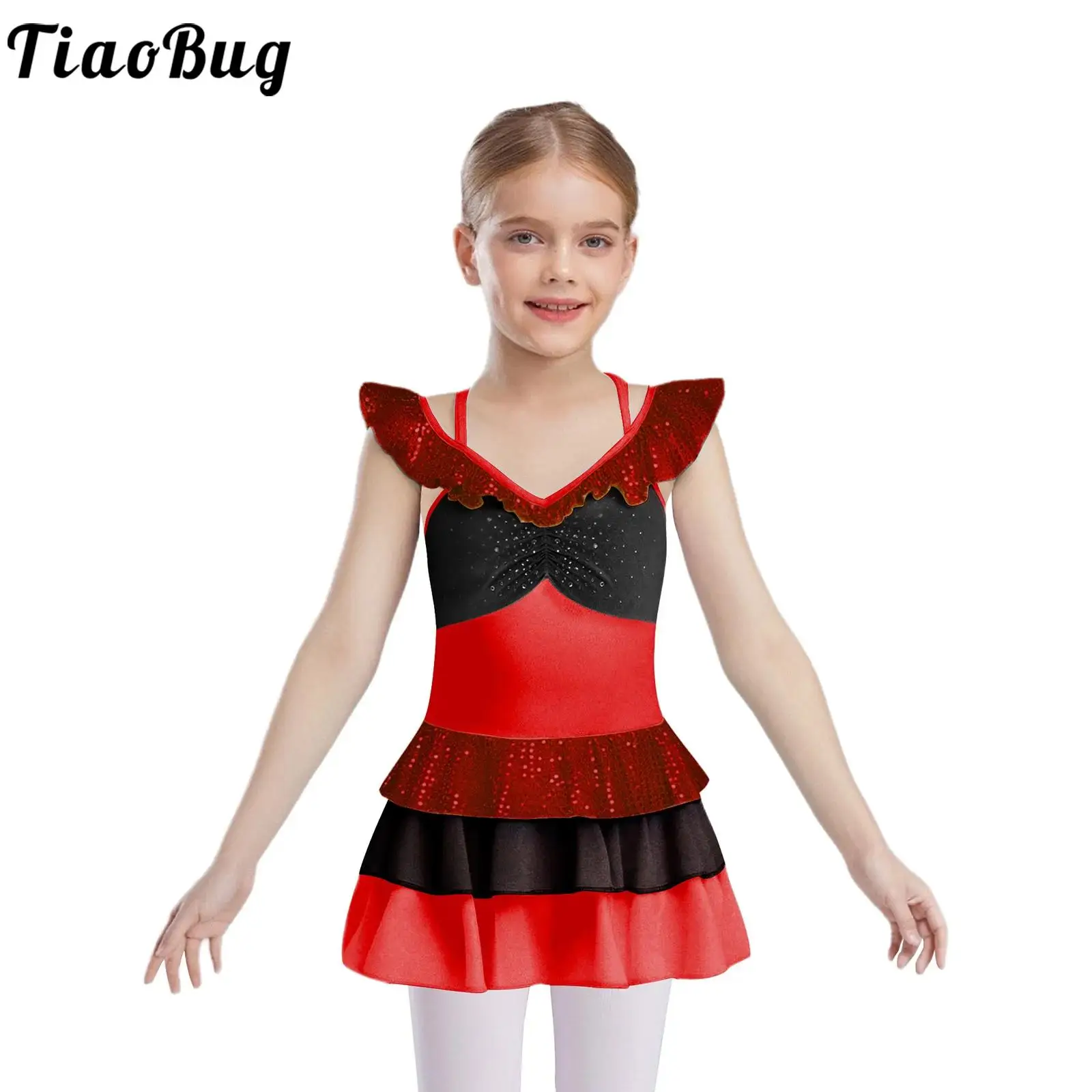 Vestido tutú de ballet para chicas adolescentes con volantes - imagen 5