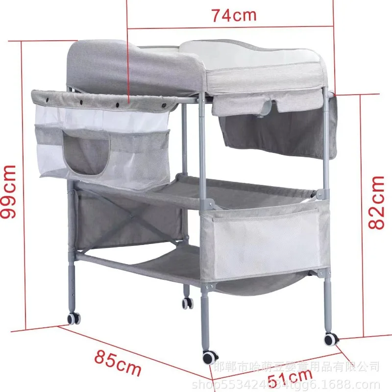 Mesa de pañales plegable multifunción para bebé con cómoda móvil - imagen 4