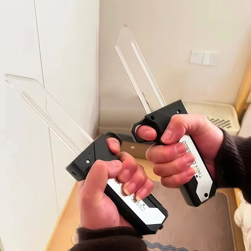 Sable láser LED de doble hoja para niños – Espada extensible de cosplay