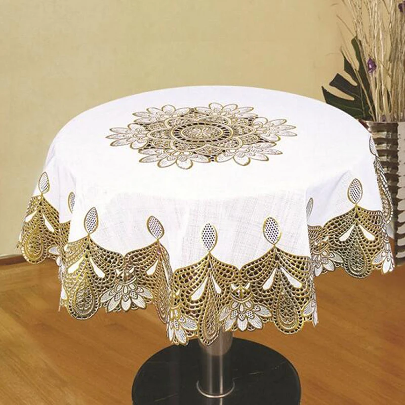 Mantel impermeable estampado floral redondo cuadrado resistente al aceite - imagen 4