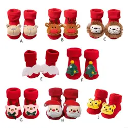 Calcetines navideños de algodón suave para bebé