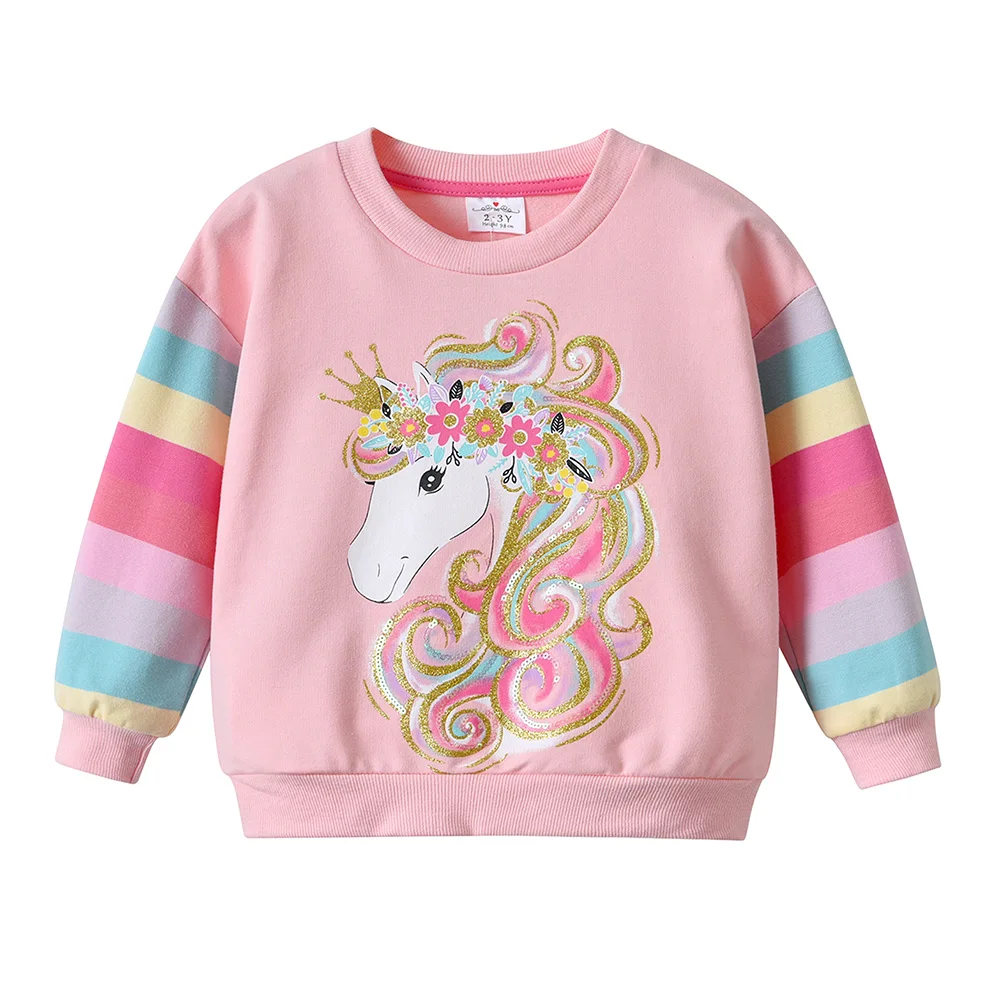 DXTON Conjunto infantil de jersey y pantalón arcoíris para invierno - imagen 2