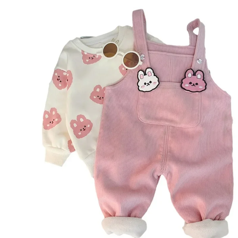 Conjunto sudadera con capucha y leggings de felpa para niña – Invierno - imagen 5