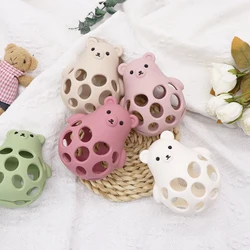 Mordedor de silicona para bebé con anillo sensorial de animal