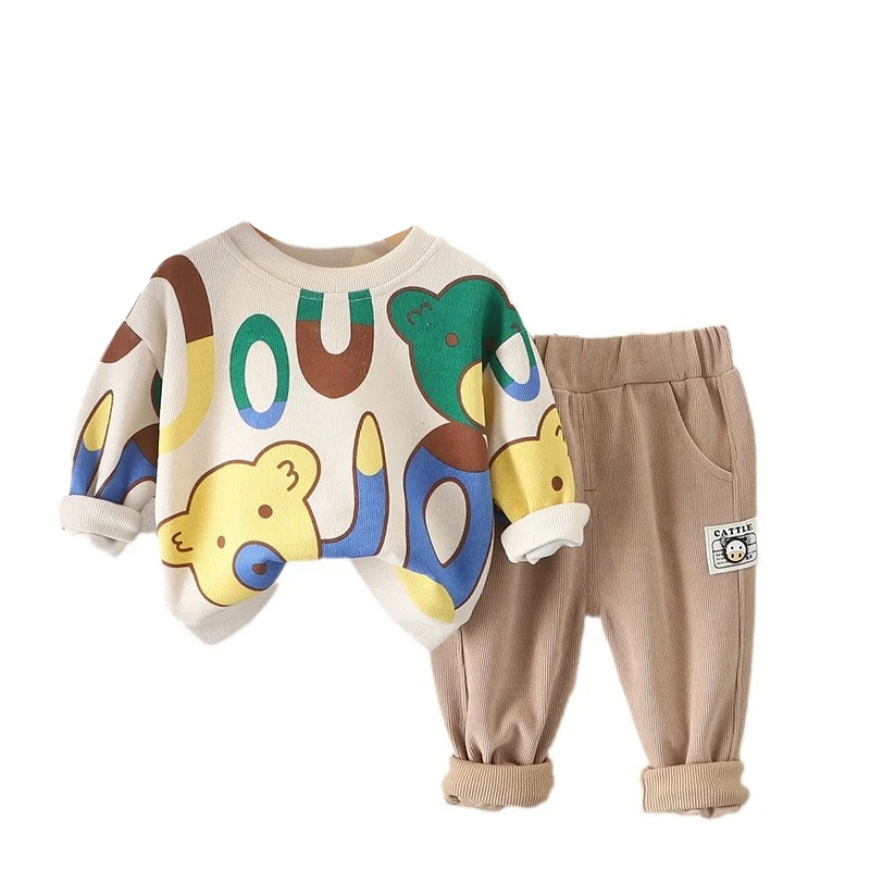 Conjunto bebé niña chándal con camiseta y pantalón primavera-otoño - imagen 4