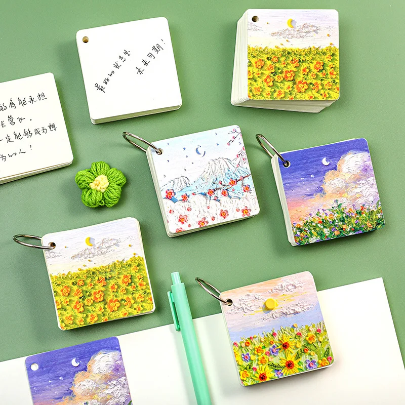 Mini cuaderno en espiral de flores kawaii para notas diarias - imagen 4