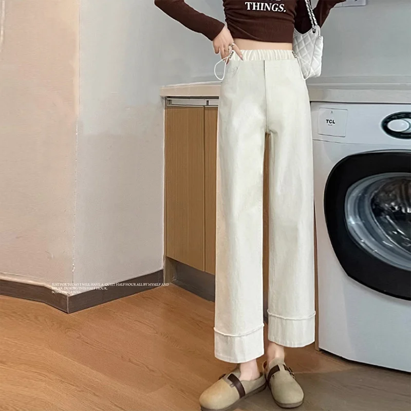 Pantalones premamá algodón cinturilla elástica verano talla grande - imagen 2