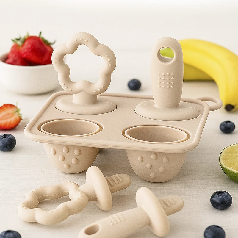 Moldes de silicona para paletas de bebé: bandeja con palos - imagen 3