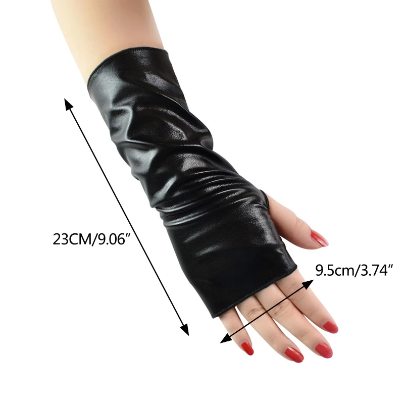 Guantes sin dedos con brillo